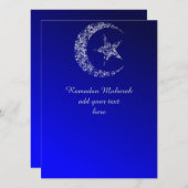 Filigree Crescent Moon et Star Invitation (Devant / Derrière)