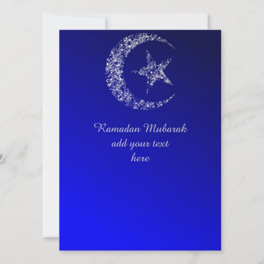Filigree Crescent Moon et Star Invitation (Devant)