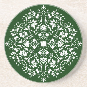 Filigree damask zandsteen onderzetter