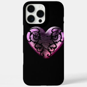 Filigree Gothic Pink Heart iPhone 16 Pro Max Hoesje