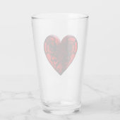 Filigree Gothic Red Heart Glas (Achterkant)