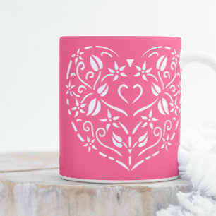 Filigree Heart Koffiemok
