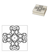 filigree kruisstempel 	rubberstempel (Gestempeld)