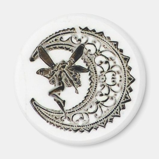 Filigree Moon Fairy Magneet (Voorkant)