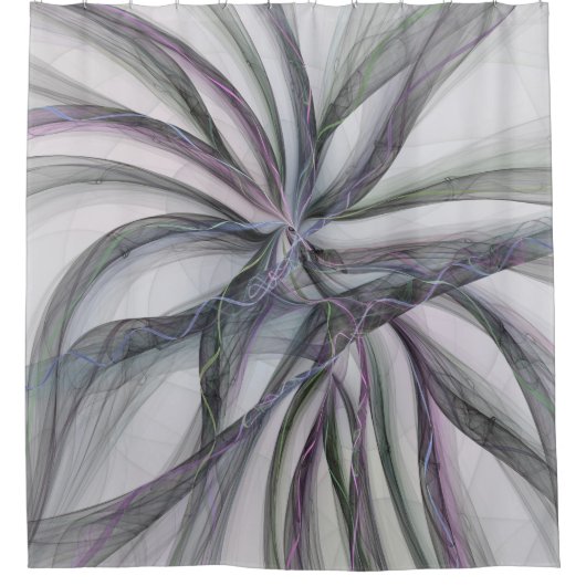 Filigree Motions Modern Abstract Swinging Fractal Douchegordijn (Voorkant)