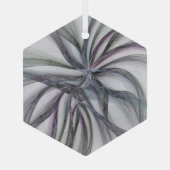 Filigree Motions Modern Abstract Swinging Fractal Glas Ornament (Achterkant)
