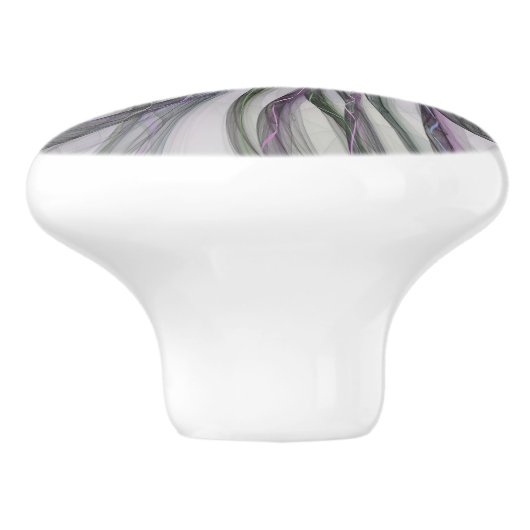 Filigree Motions Modern Abstract Swinging Fractal Keramische Knop (Zijkant)