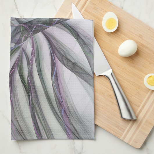 Filigree Motions Modern Abstract Swinging Fractal Theedoek (Quarter Fold)