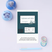 Filigree Navy/White Wedding Large Snoep Wrapper Flyer (Enkel)