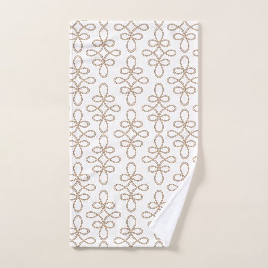 Filigree Pattern Stylish Elegant Bad Handdoek (Handdoek)