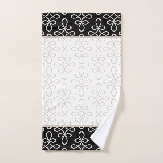 Filigree Pattern Stylish Elegant Bad Handdoek (Handdoek)