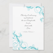 Filigree Swirl Blue Curacao Kaart (Achterkant)