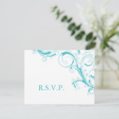 Filigree Swirl Blue Curacao RSVP (Debout devant)