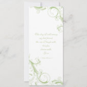 Filigree Swirl Greenery Kaart (Achterkant)