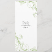 Filigree Swirl Greenery Menu (Achterkant)