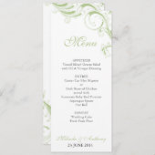 Filigree Swirl Greenery Menu (Voorkant / Achterkant)