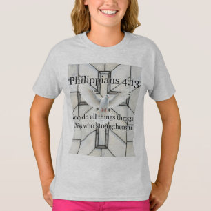 Filipenzen 4:13 Bijbelvers Meisjes T-shirt