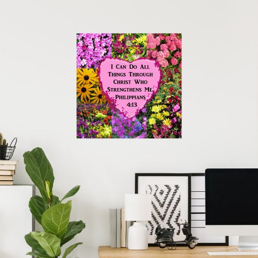 FILIPIJNEN 4:13 SCHERPTUUR VERSE POSTER (Thuiskantoor)