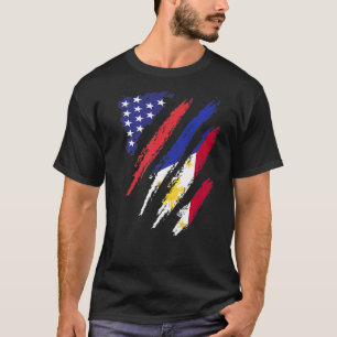 Filipijnen - Amerikaanse vlag Patriot Herita T-shirt