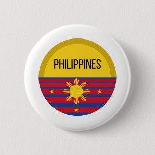 Filipijnen: Cute Design Ideeën Pattern Sunset Ronde Button 5,7 Cm
