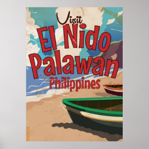 Filipijnen, El Nido, Palawan Travel poster. Poster