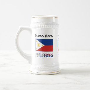 Filipijnen en Filipijnse Vlag Persoonlijk Bierpul