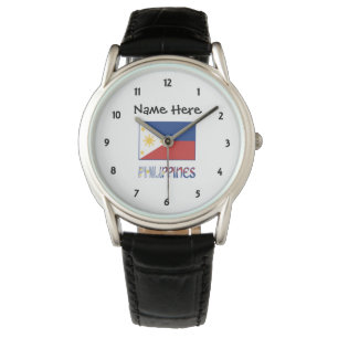 Filipijnen en Filipijnse Vlag Persoonlijk Horloge