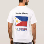 Filipijnen en Filippijnse vlag op persoonlijke tit T-shirt (Achterkant)