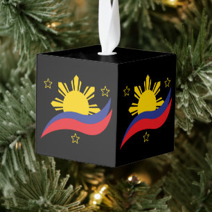 Filipijnen Filipijns Pinoy Vlag Kubus Ornament