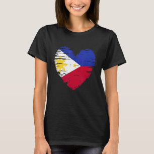 Filipijnen: Heart Philippine Flag Filipijnse Pride T-shirt
