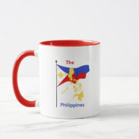 Filipijnen Kaart & Vlag Koffie Mok