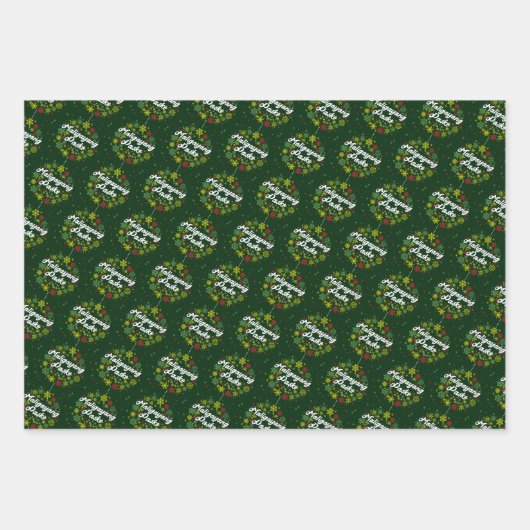 Filipijnen: Kerstmis Maligayang Pasko Snowflakes Inpakpapier Vel (Voorkant 3)