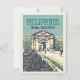 Filipijnen: Manila Intramuros Santiago fort Briefkaart