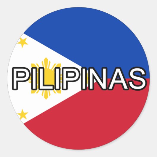 Filipijnen Pilipinas Euro Sticker (Voorkant)