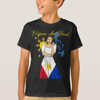 Filipijnen Pinay Filipina Pride Islands Flag Girl T-shirt