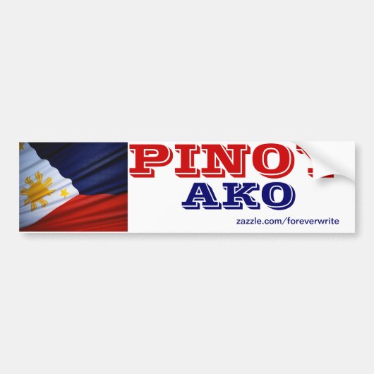 Filipijnen Pinoy ako Bumpersticker (Voorkant)
