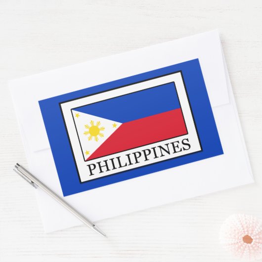 Filipijnen Rechthoekige Sticker (Envelop)