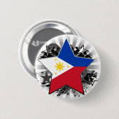 Filipijnen Star Ronde Button 5,7 Cm (Voorkant /achterkant)