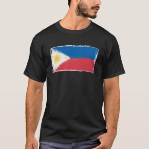 Filipijnen Stijlvolle vlag mannen vrouwen kinder l T-shirt