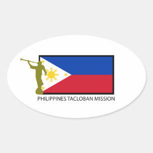 FILIPIJNEN TACLOBAN MISSIE LDS CTR OVALE STICKER