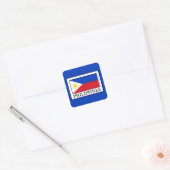 Filipijnen Vierkante Sticker (Envelop)
