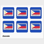 Filipijnen Vierkante Sticker (Vel)