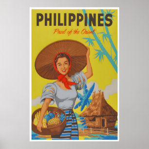 Filipijnen Vintage Reisposter Wand Kunstprint Poster