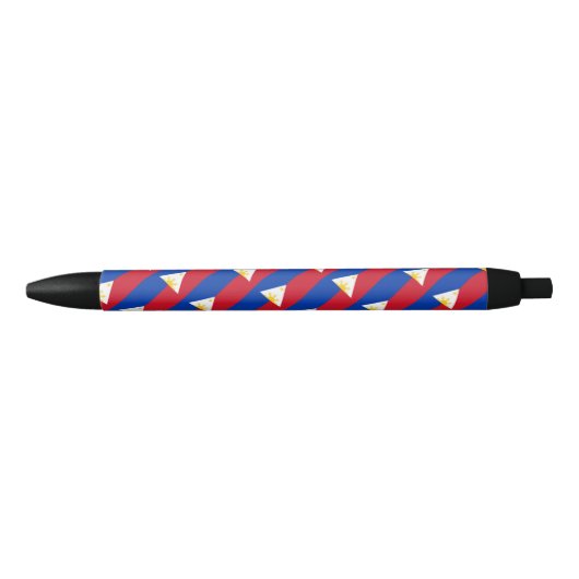 Filipijnen Vlag Balpen Zwarte Inkt Pen (Voorkant)