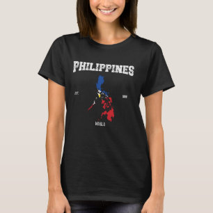 Filipijnen Vlag, Filipijnen Kaart, Filipijnen T-shirt
