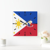 Filipijnen vlag-wapen   vierkante klok (Huis)