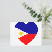 Filipijnen - Vlaggenhart Briefkaart (Staand voorkant)