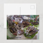 Filipijns feestvoedsel.  briefkaart (Voorkant / Achterkant)