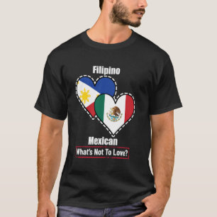 Filipijns Mexicaans Hart Vlaggen Wat Is Er Niet Om T-shirt