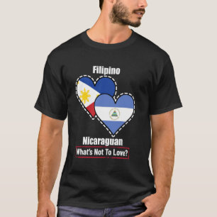 Filipijns Nicaraguaans Hart Vlaggen Wat Is Er Niet T-shirt